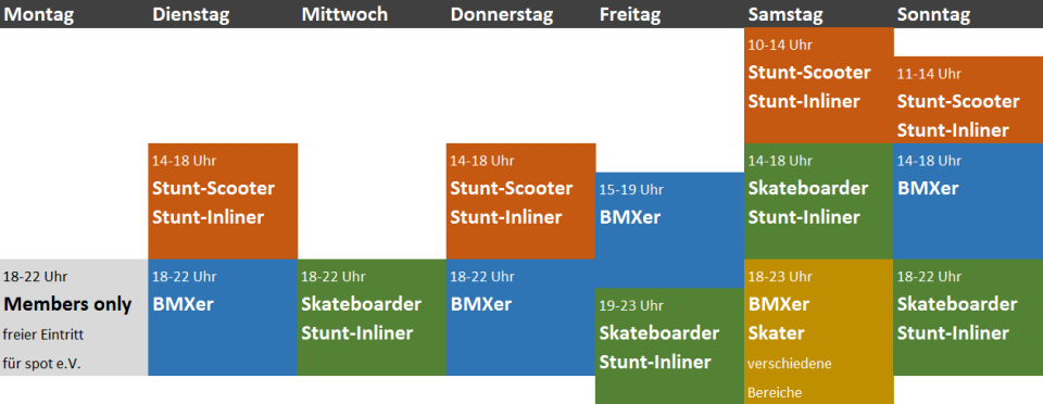 Hallennutzungsplan