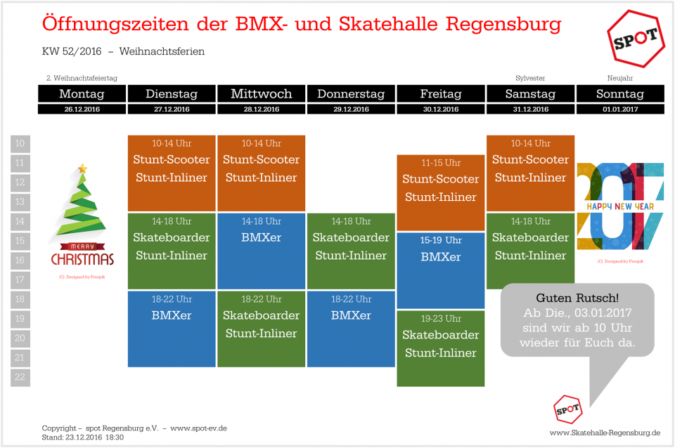 Öffnungszeiten KW52