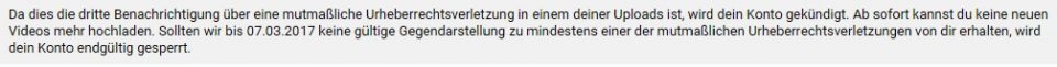 Frist bis zur Löschung